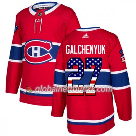 Montreal Canadiens Hockeydrakt Alex Galchenyuk 27 2017-2018 USA Flag Fashion Svart Adidas Authentic - Herre
